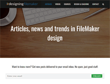 Tablet Screenshot of designingfilemaker.com